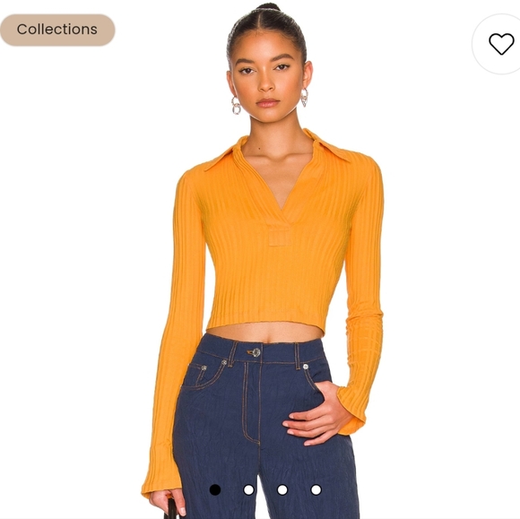 Helmut Lang long sleeve crop polo shirt - Picture 1 of 14